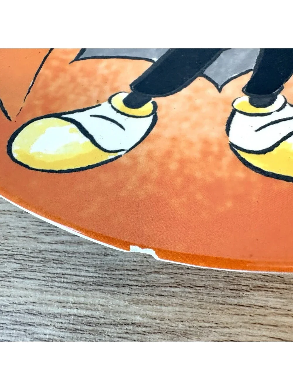 Pottery Barn Kids Mickey Mouse Halloween Eek ! & Boo ! Plates Orange S/2 #9082A